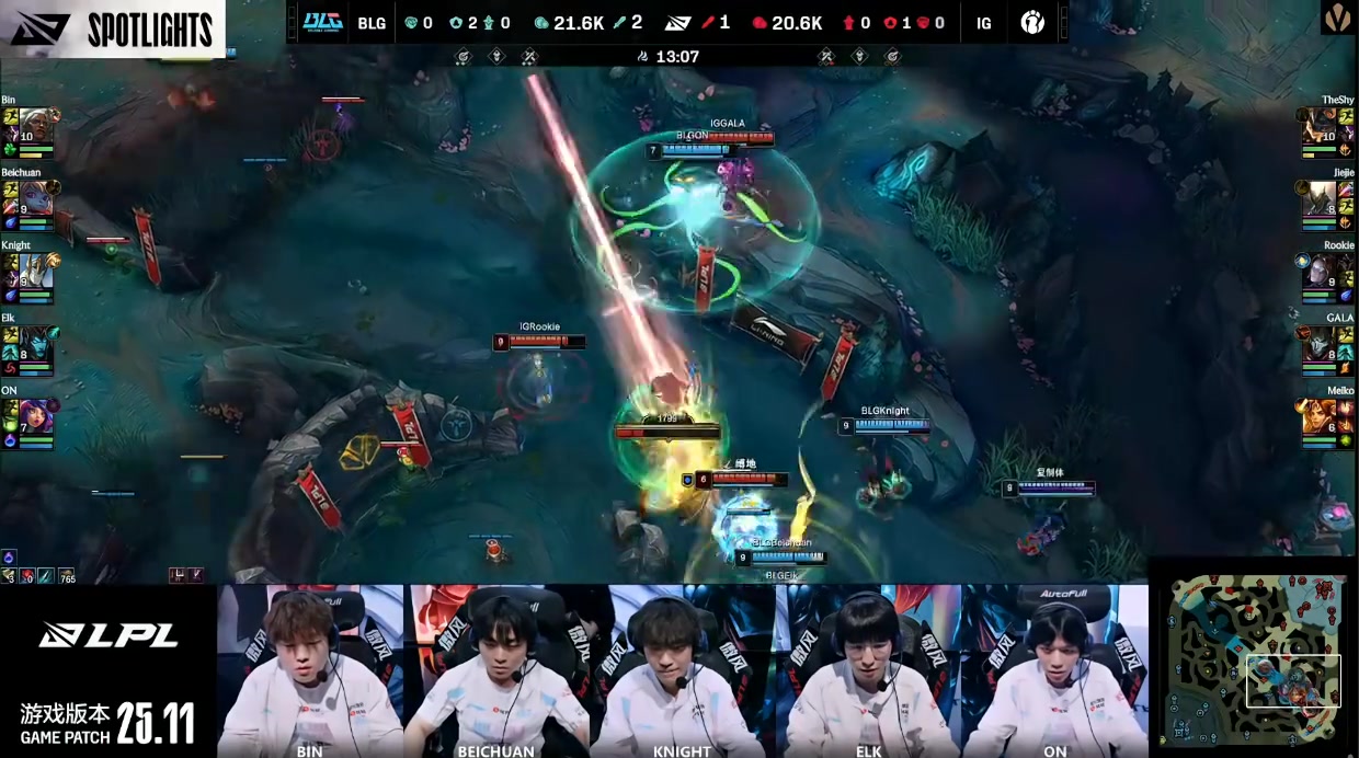 BLG局内语音-ON：三比零！；Knight：谈笑间就把人杀完啦